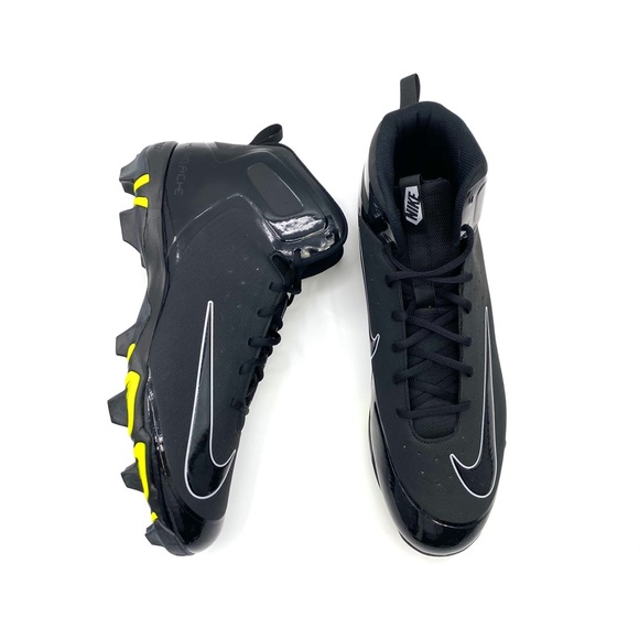 Nike Alpha Huarache Keystone Mid Black HyperYellow Men’s Baseball Cleats Size 16 main image 4